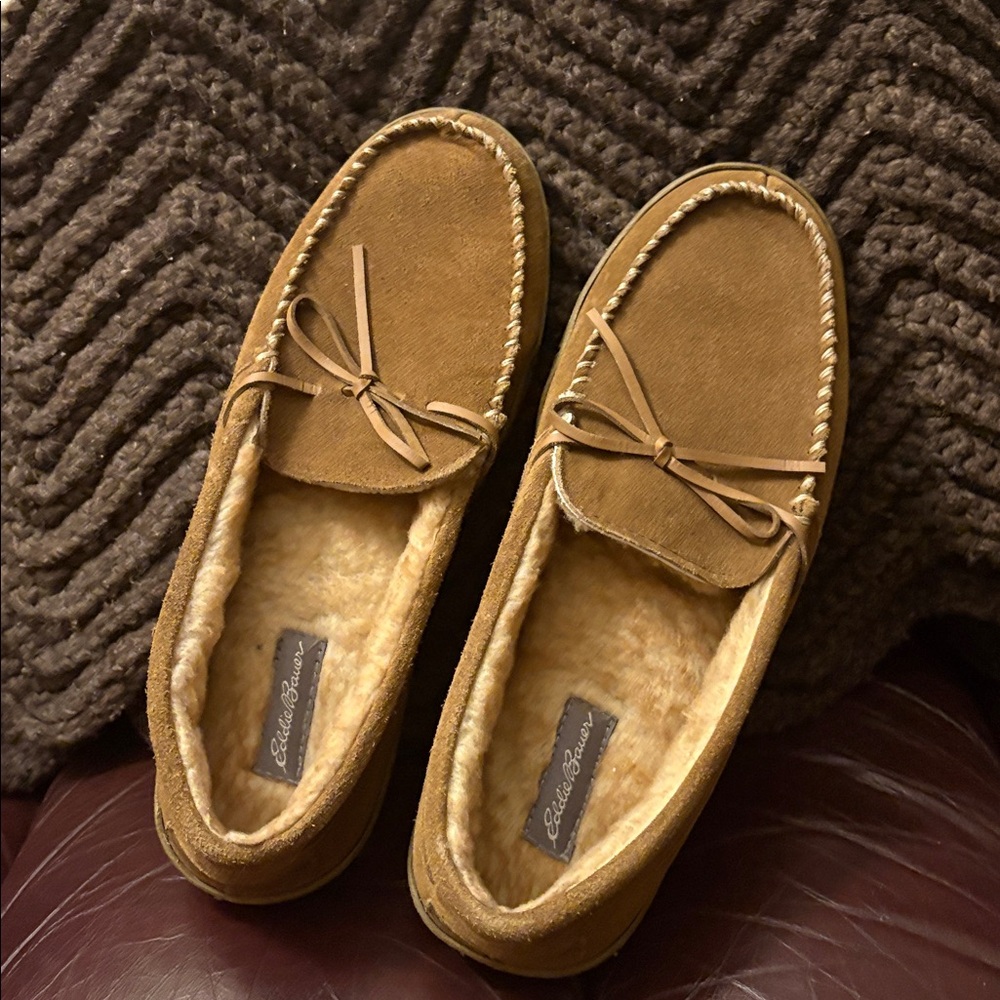 🔥Men’s Eddie Bauer Cordova Moccasin Loafer 2XL (13) Tan NWT🔥